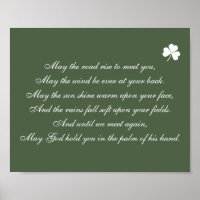May The Road Rise To Meet You Irish Blessing Wall Decor - Irish Decor -  Irish Quotes Wall Decor - Positive Inspirational Quotes Poster Sign