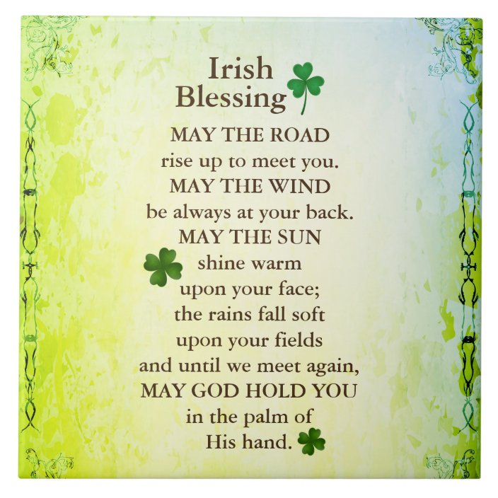 Irish Blessing, May the Road Rise Up to Meet You Tile | Zazzle.com