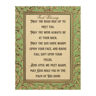 Irish Blessing May The Road Rise Up to Meet You Wood Wall Art