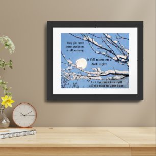 Irish Blessing- May you have warm words on a cold Framed Art