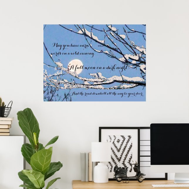 Irish Blessing- May you have warm words on a cold Poster (Home Office)