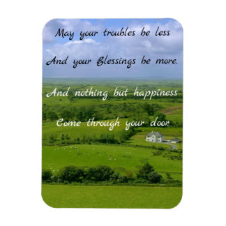 Irish Blessing, May your troubles be Less Magnet