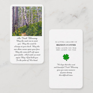 Irish Blessing Memorial Prayer Card