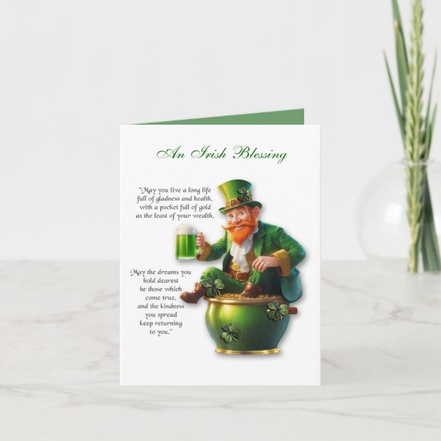 Irish blessing note card blank (Front)