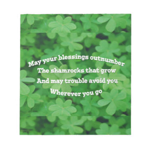 Irish Blessing Notepad