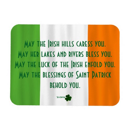 Irish Blessing of St Patrick Flag Shamrock Magnet