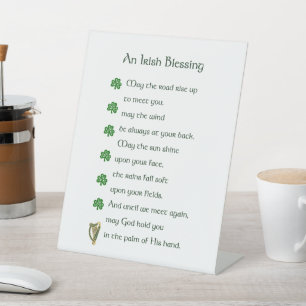 Irish Blessing Pedestal Sign