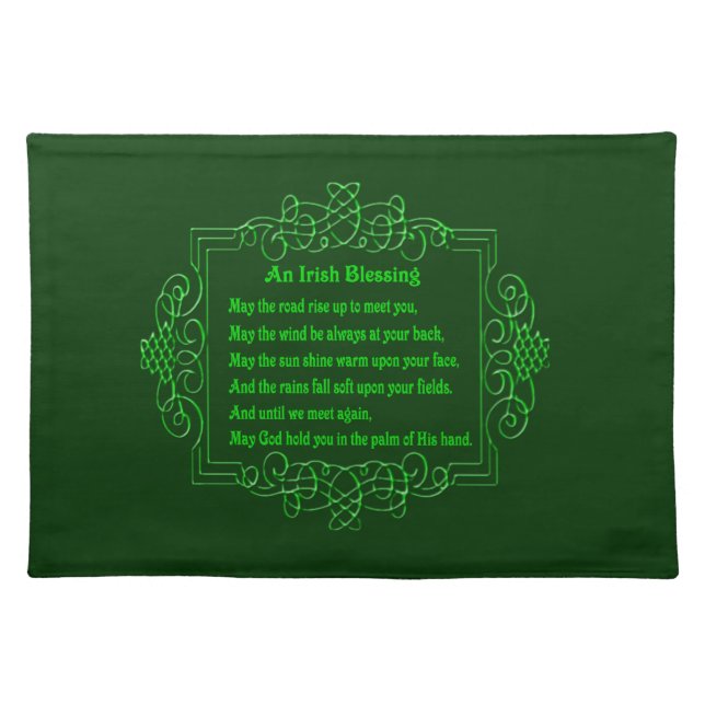 Irish Blessing Placemat (Front)