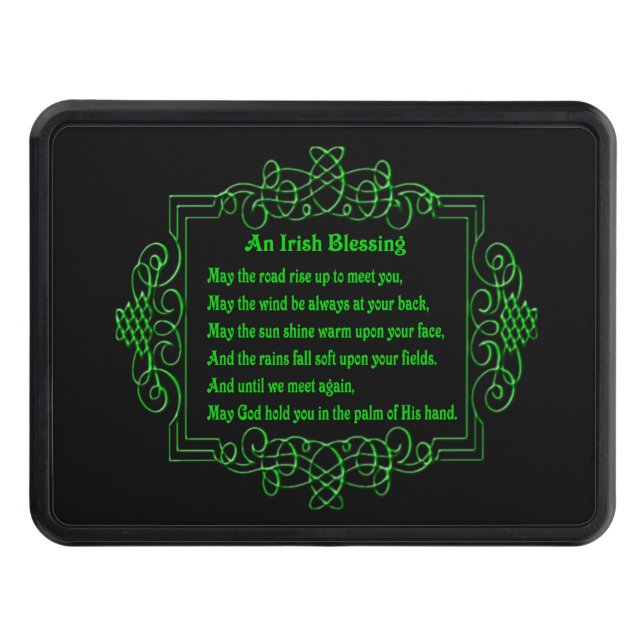 Irish Blessing Poem Trailer Hitch Cover (Front)