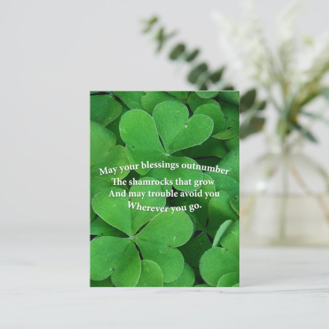 Irish Blessing  Postcard (Standing Front)