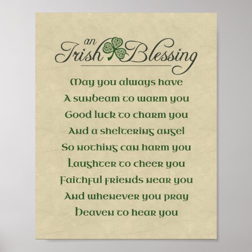 Irish Blessing Poster