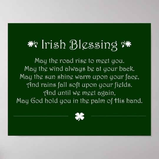 Irish Blessing Poster | Zazzle.com