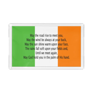 Irish Blessing Prayer Acrylic Tray