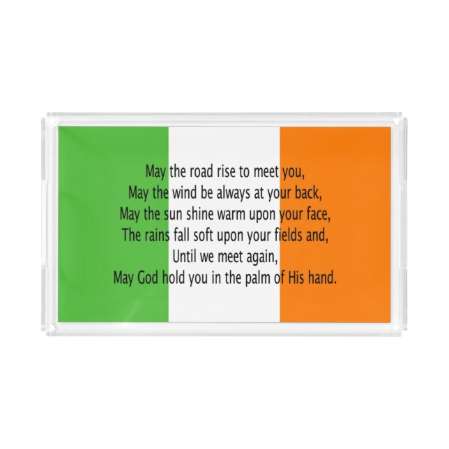 Irish Blessing Prayer Acrylic Tray (Front)