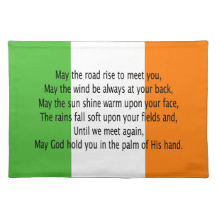 Irish Blessing Prayer  Cloth Placemat