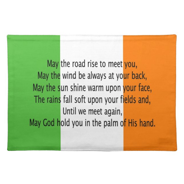 Irish Blessing Prayer  Cloth Placemat (Front)