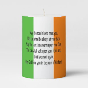 Irish Blessing Prayer Pillar Candle