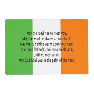 Irish Blessing Prayer Placemat
