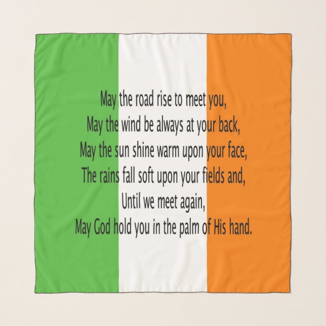 Irish Blessing Prayer  Scarf (Front)