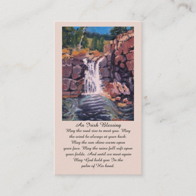 Irish Blessing Purple Green Orange Blue Prayer Business Card (Front)