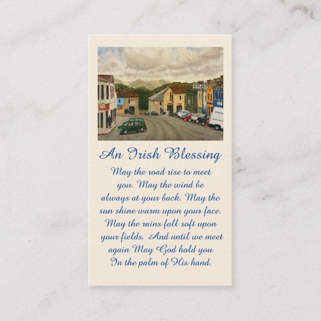 Irish Blessing Remembrance Memorial Card (Front)