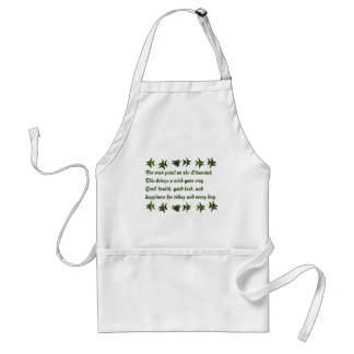 Irish Blessing Shamrock2 Adult Apron