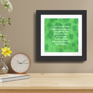 Irish Blessing - Someone to Love - No Border Framed Art