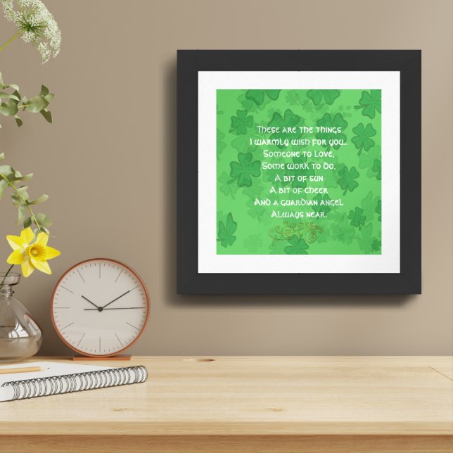 Irish Blessing - Someone to Love - No Border Framed Art (Table Top)