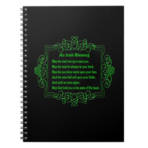 Irish Blessing Spiral Notebook