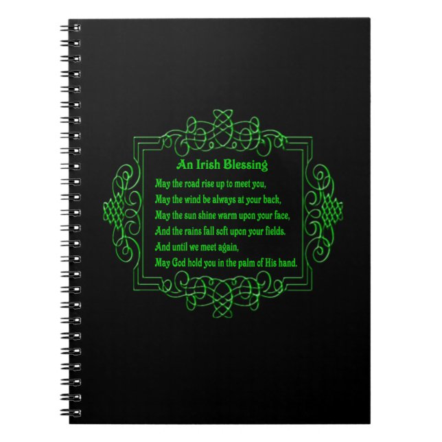 Irish Blessing Spiral Notebook (Front)