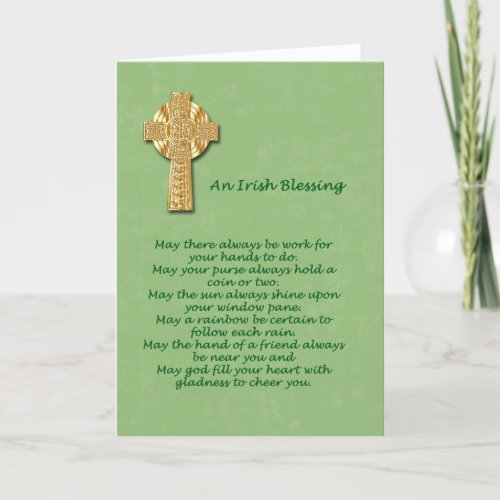 Irish Blessing St Patricks Day Card