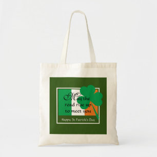 IRISH BLESSING St Patrick's Day Shamrock Tote Bag