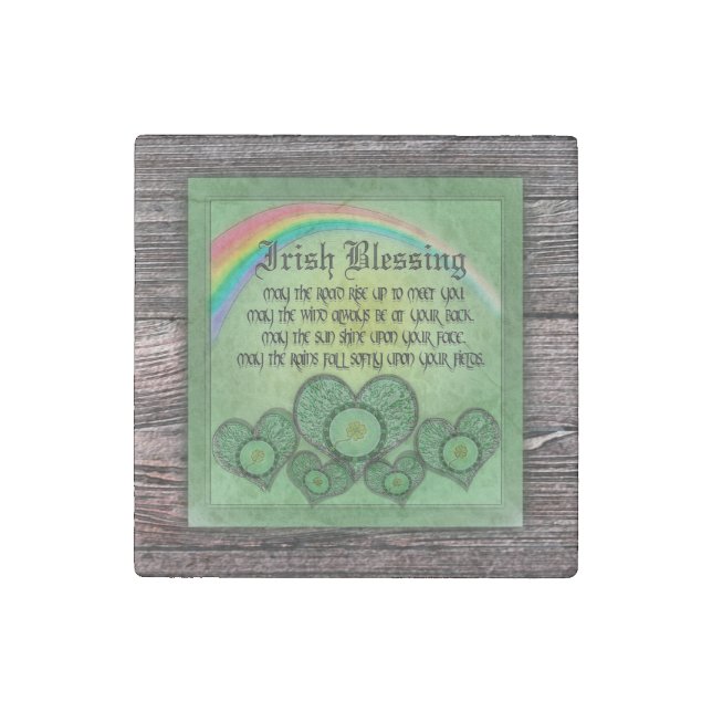 Irish Blessing Stone Magnet (Front)
