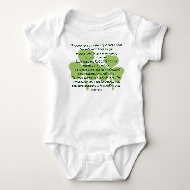 Irish Blessing T-shirt - Baby Boy Baby Bodysuit (Front)