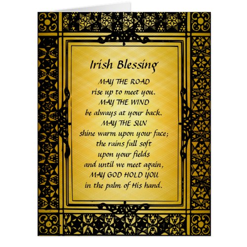Irish Blessing The Road Rise Up to Meet You Card