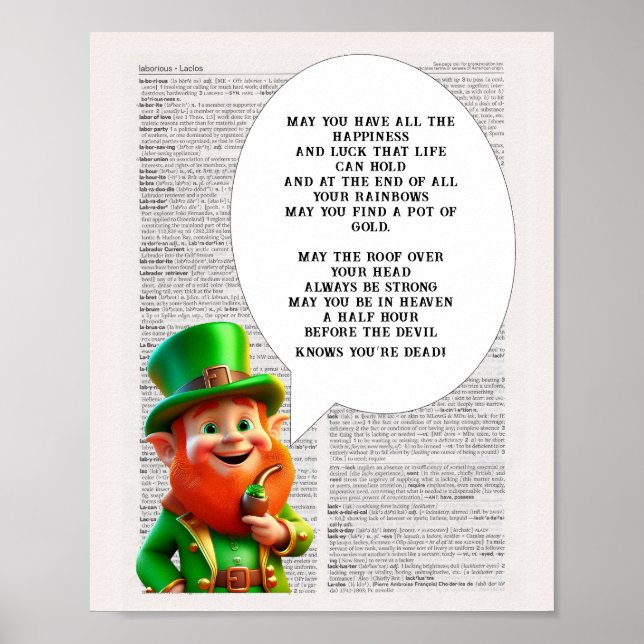 Irish Blessing  The roof over you head Poster (Front)