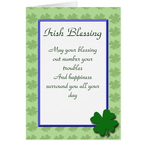 Irish Blessings Card | Zazzle