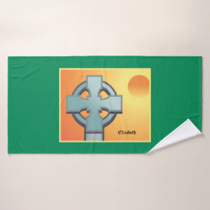 Irish Blessings Cross Personalized Bath Towel