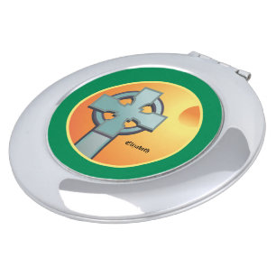 Irish Blessings Cross Personalized Compact Mirror