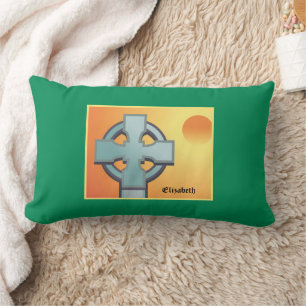 Irish Blessings Cross Personalized Lumbar Pillow