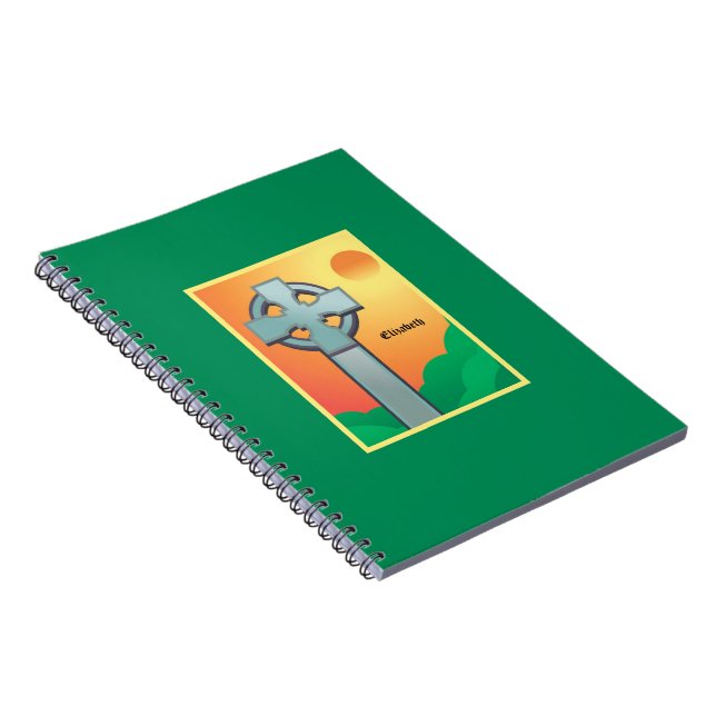 Irish Blessings Cross Personalized Notebook (Right Side)