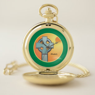 Irish Blessings Cross Personalized Pocket Watch