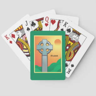 Irish Blessings Cross Personalized Poker Cards