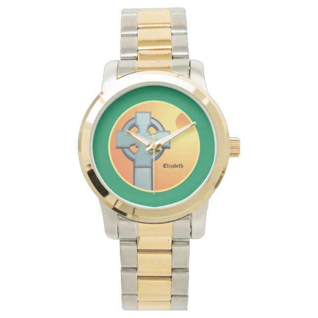 Irish Blessings Cross Personalized Watch (Front)