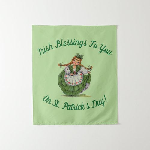 Irish Blessings Lass Tapestry