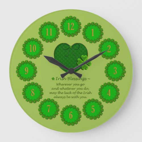 Irish Blessings_Round Wall Clock