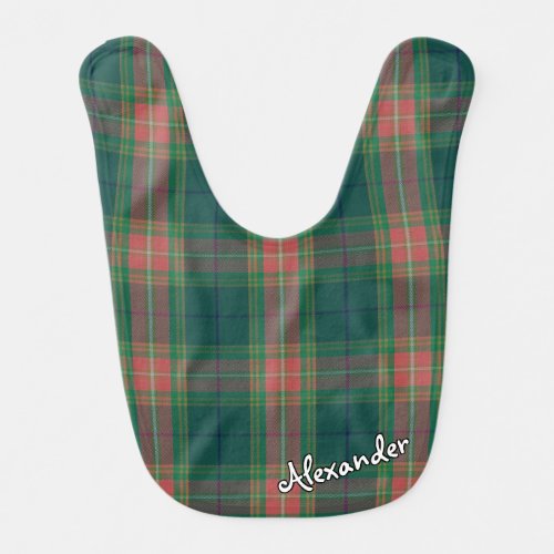 Irish Bliss Clan Gallagher Tartan Baby Bib