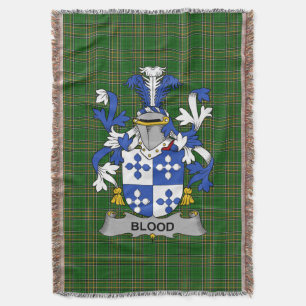 Irish Blood Coat of Arms Family Crest Ireland Throw Blanket