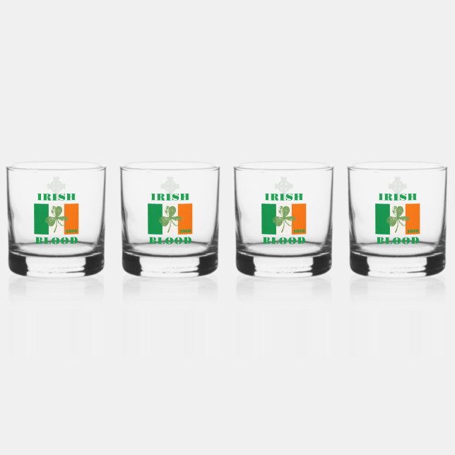 Irish Blood Whiskey Glass Set (Front)