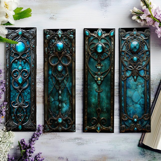 Irish Bookmarks, Turqoise Silver Celtic Bookmarks  (Creator Uploaded)